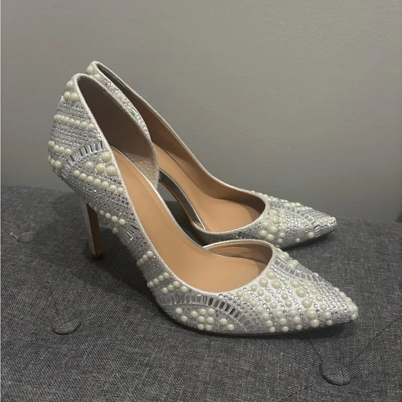 International Concepts Kenjay Womens Rhinestone Pointed Toe D'Orsay Heels - Picture 2 of 5